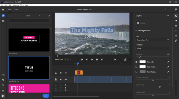 Adobe Premiere Rush TuneCutter